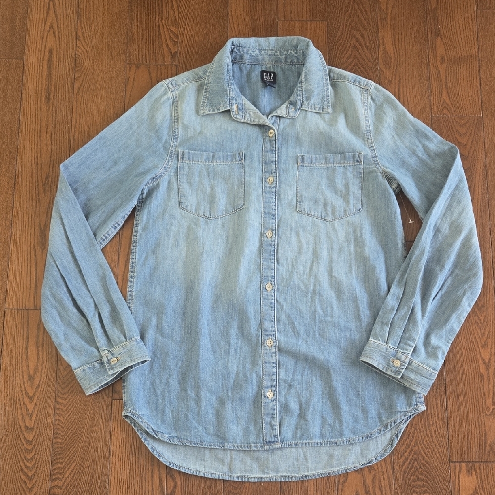 GAP Classic Blue Denim Shirt Size 12-13
